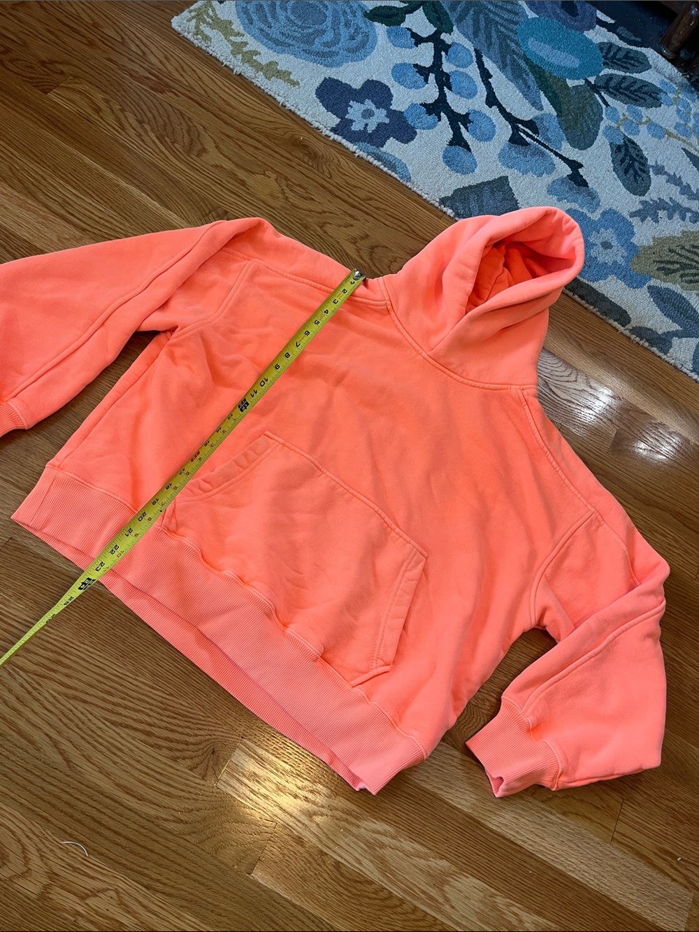 Free People Movement A Cut Above Flocked Buti Logo Hoodie Size Medium NWOT - Picture 8 of 15